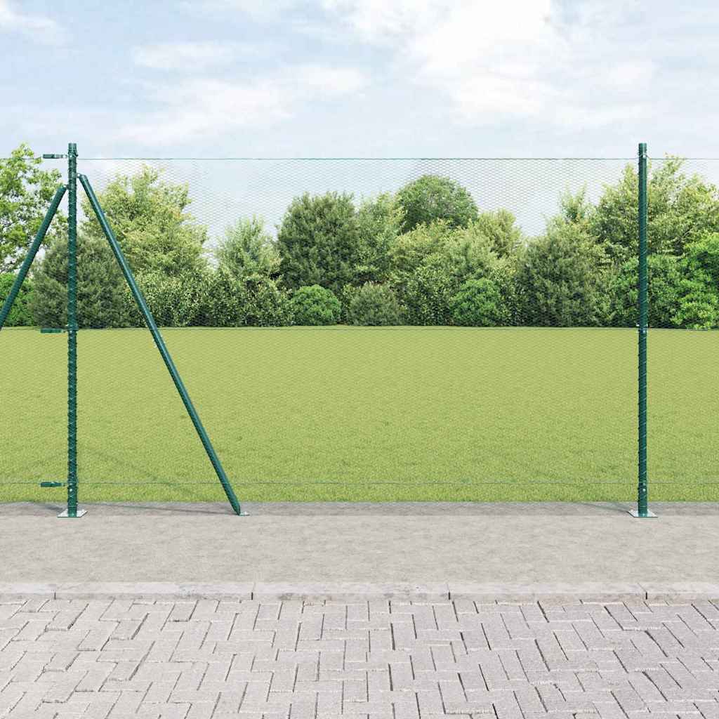 Recinzione esagonale per esterni con base in cemento 50 x 1,6 m