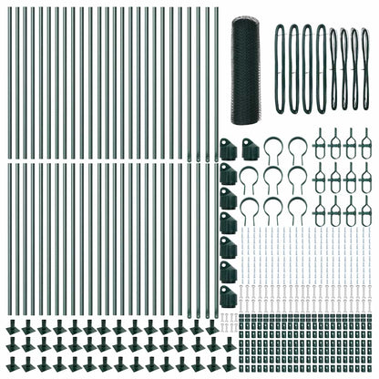 Palo della recinzione Verde 100 x 0,4 m (maglia di 13 mm)