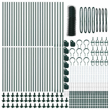 Palo della recinzione Verde 100 x 1 m (maglie da 50 mm)
