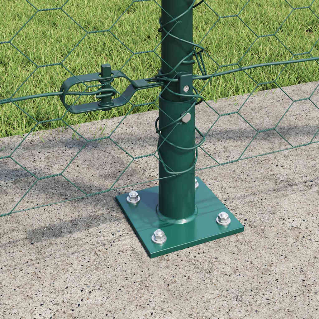 Palo della recinzione Acciaio e PVC Verde | homemem39