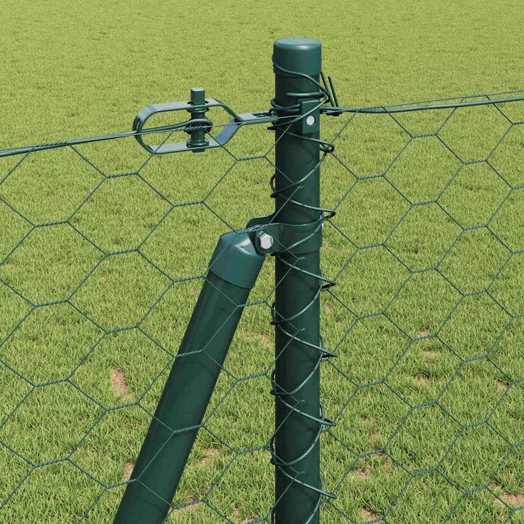 Recinzione esagonale per esterni con base in cemento Verde Rete