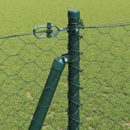 Recinzione esagonale per esterni con base in cemento Verde Rete