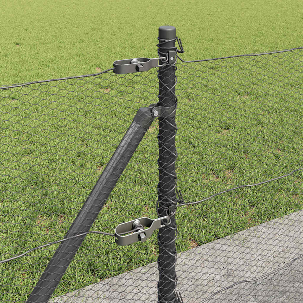 Recinzione esagonale per esterni con base in cemento 10 x 0,4 m