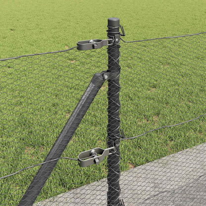 Recinzione esagonale per esterni con base in cemento 10 x 0,4 m