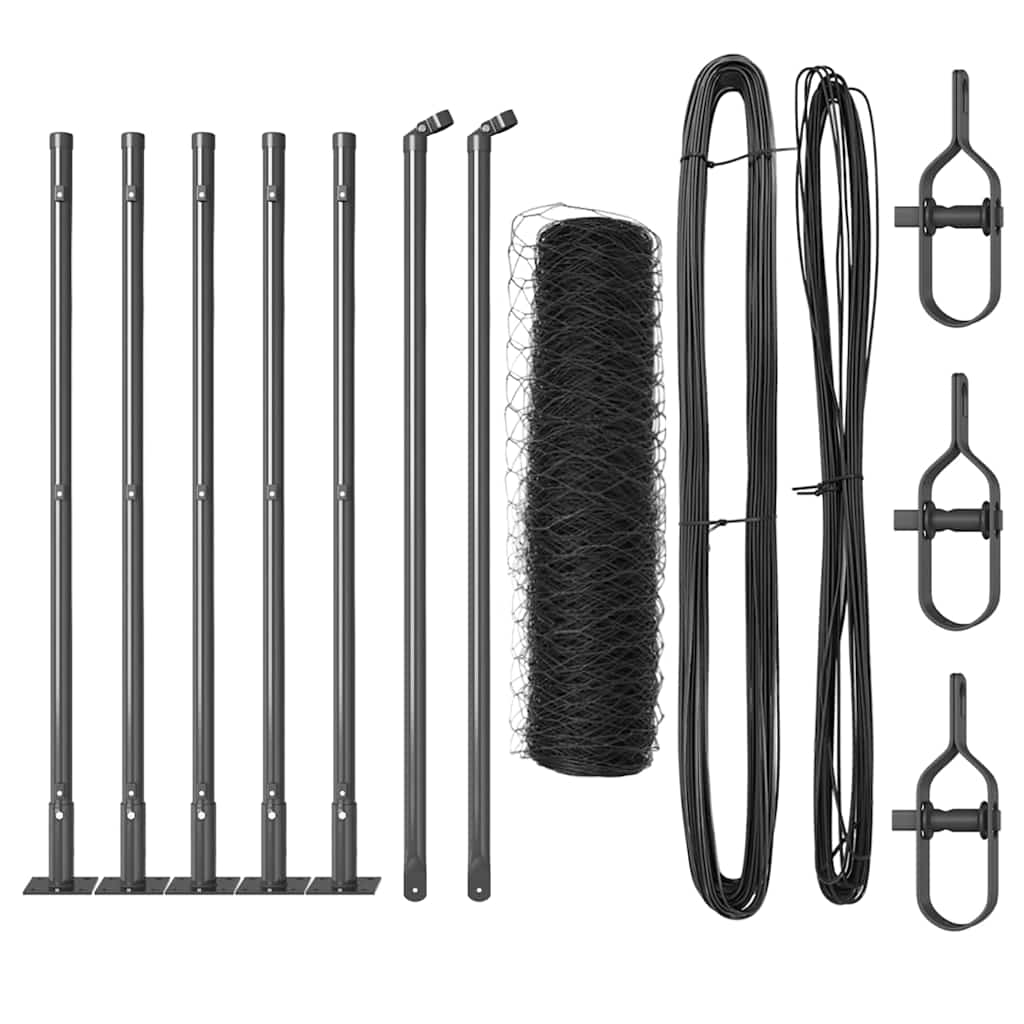 Palo della recinzione Grigio 10 x 0,4 m (rete da 36 mm)