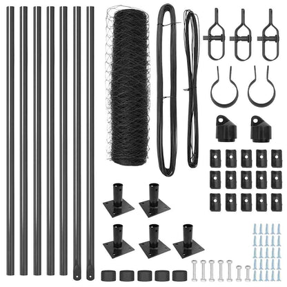 Palo della recinzione Grigio 10 x 0,4 m (rete da 36 mm)