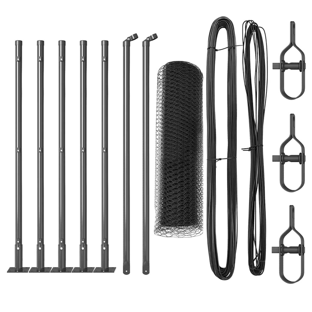 Palo della recinzione Grigio 10 x 0,6 m (rete 13 mm)