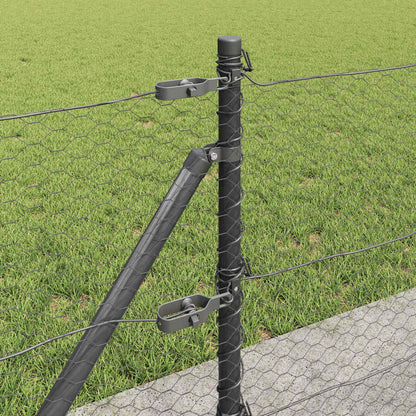 Palo della recinzione Grigio 10 x 0,6 m (rete da 25 mm)