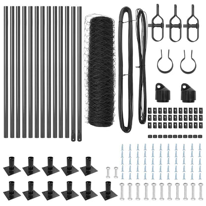 Palo della recinzione Grigio 25 x 0,6 m (maglia 36 mm)