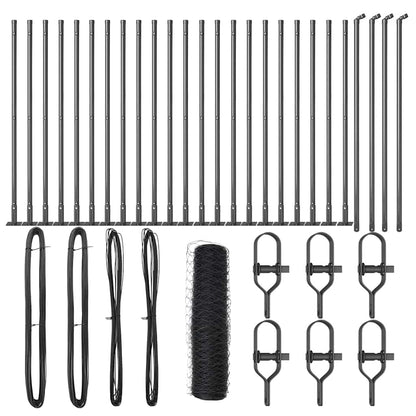 Palo della recinzione Grigio 50 x 0,6 m (maglia 36 mm)