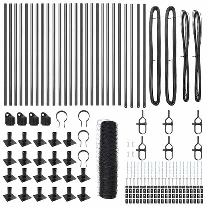 Palo della recinzione Grigio 50 x 0,6 m (maglia 36 mm)