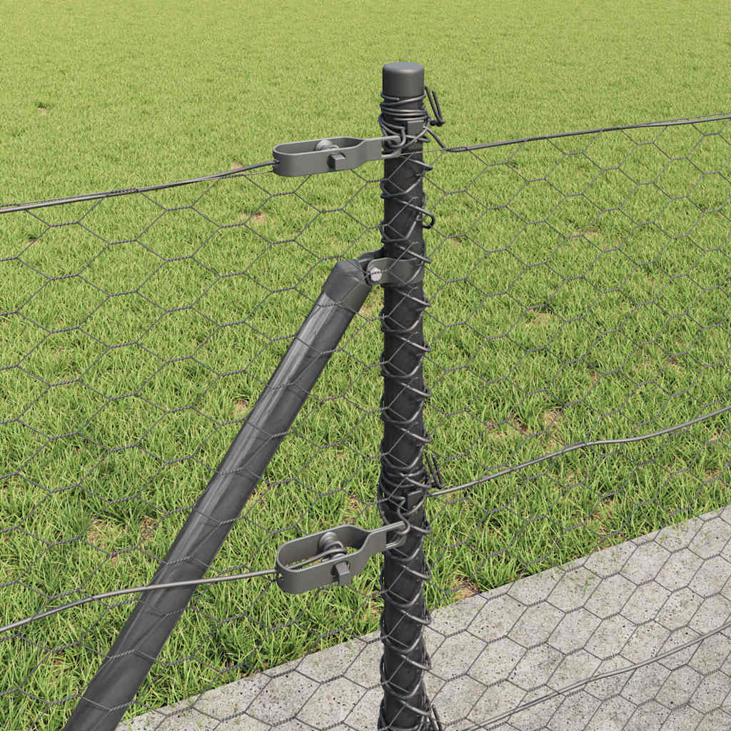 Palo della recinzione Grigio 100 x 0,6 m (rete 36 mm)