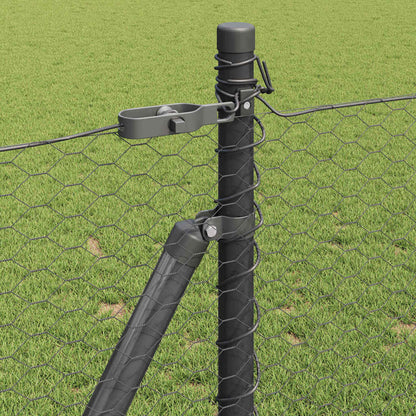 Palo della recinzione Grigio 100 x 0,8 m (rete da 25 mm)