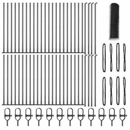 Palo della recinzione Grigio 100 x 0,8 m (rete da 25 mm)