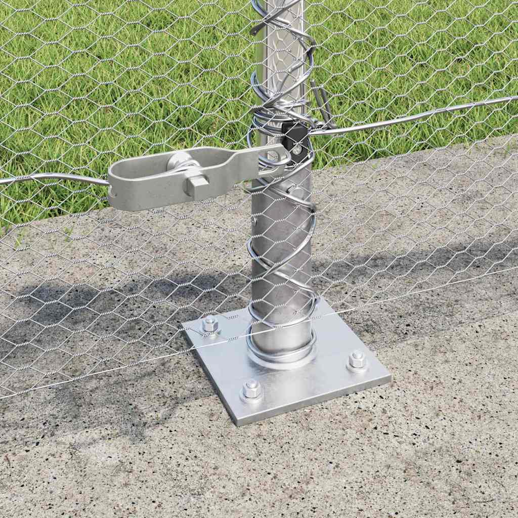 Palo della recinzione Argento 10 x 0,5 m (rete da 13 mm)