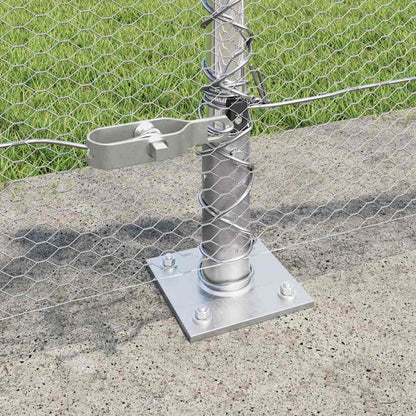 Palo della recinzione Argento 10 x 0,5 m (rete da 13 mm)