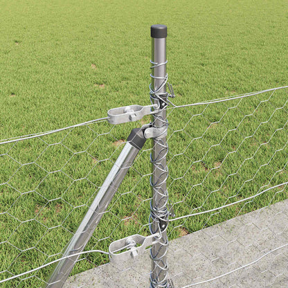 Recinzione esagonale per esterni con base in cemento 10 x 0,5 m