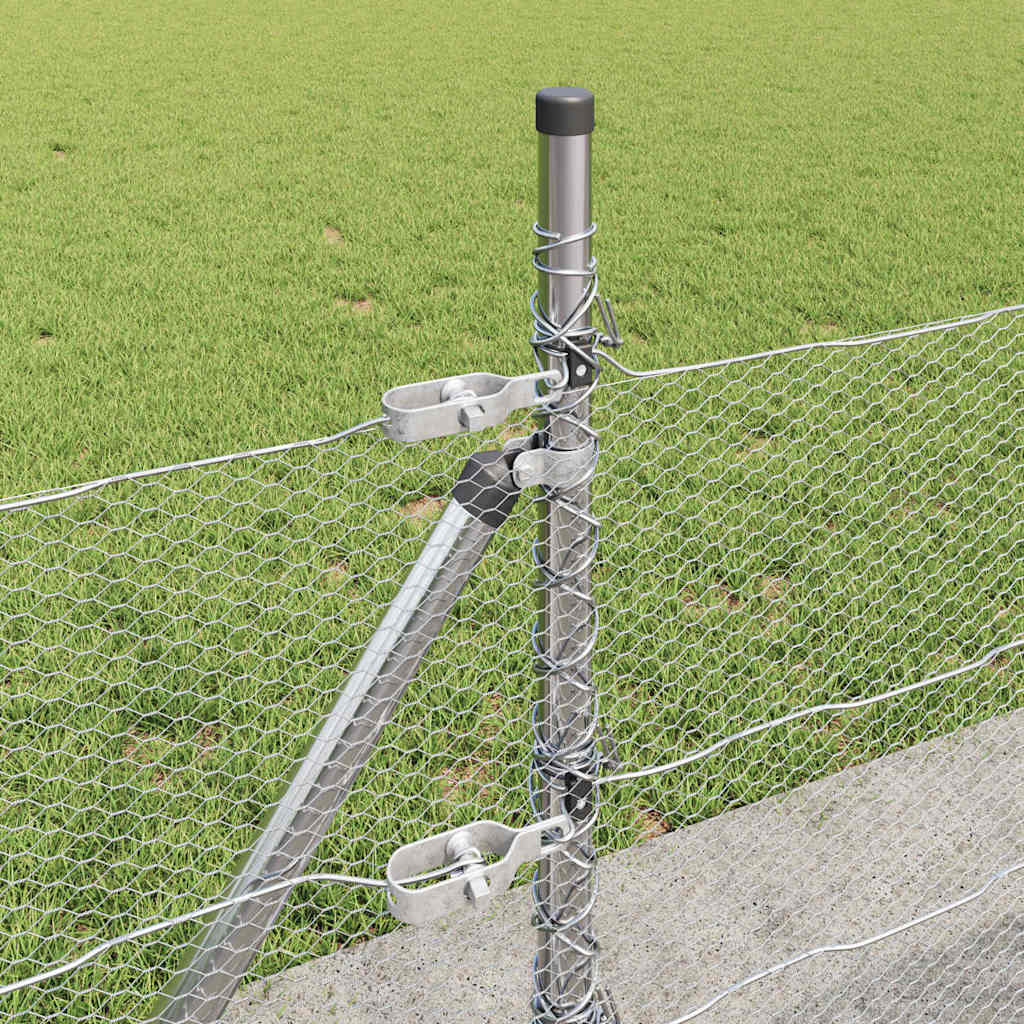 Recinzione esagonale per esterni con base in cemento 10 x 0,6 m