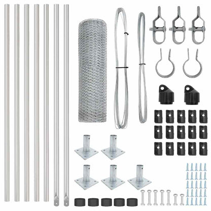 Palo della recinzione Argento 10 x 0,6 m (rete 13 mm) Acciaio