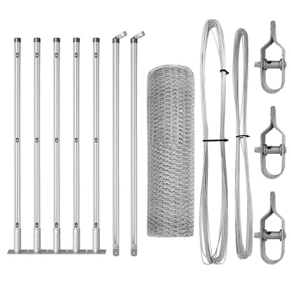 Palo della recinzione Argento 10 x 0,6 m (rete 13 mm) Acciaio