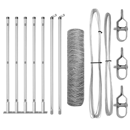 Palo della recinzione Argento 10 x 0,6 m (rete 36 mm) Acciaio