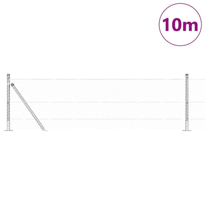 Recinzione esagonale per esterni con base in cemento 10 x 0,6 m