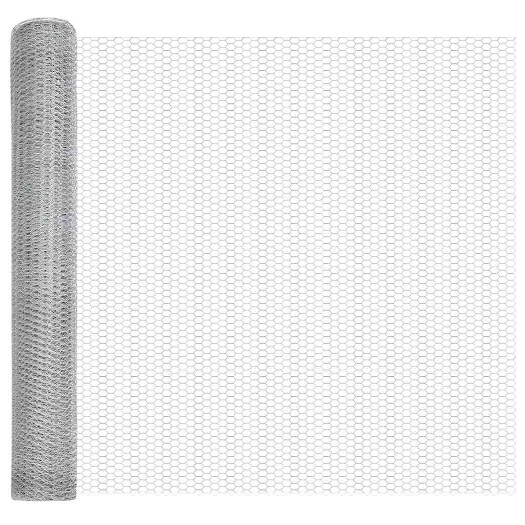 Recinzione esagonale per esterni con base in cemento 10 x 1 m