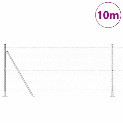 Recinzione esagonale per esterni con base in cemento 10 x 1 m