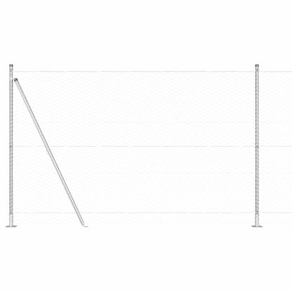 Recinzione esagonale per esterni con base in cemento 10 x 1,4 m