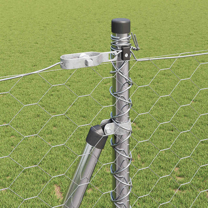 Recinzione esagonale per esterni con base in cemento 10 x 1,4 m