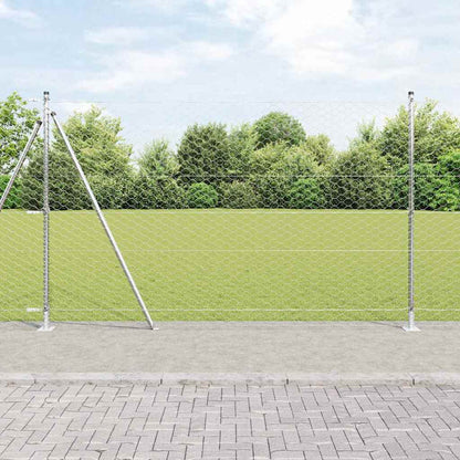 Recinzione esagonale per esterni con base in cemento 10 x 1,4 m
