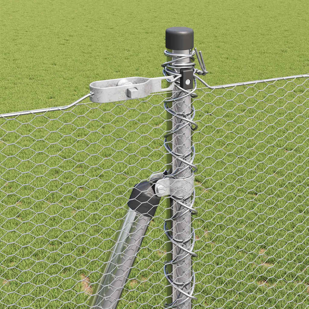Recinzione esagonale per esterni con base in cemento 10 x 1,5 m
