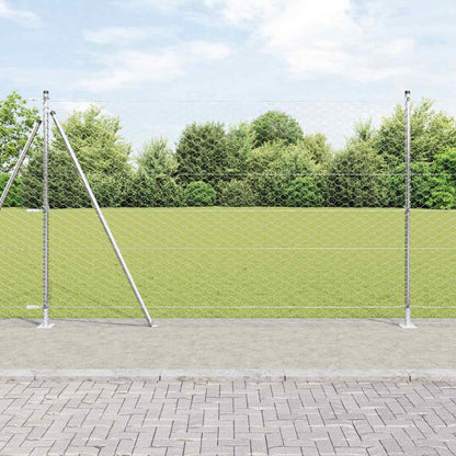 Recinzione esagonale per esterni con base in cemento 10 x 1,5 m
