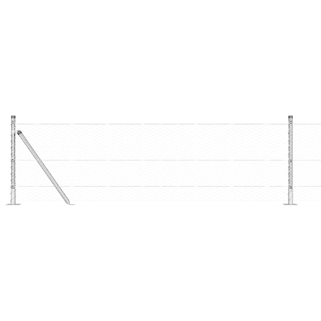 Recinzione esagonale per esterni con base in cemento 25 x 0,4 m