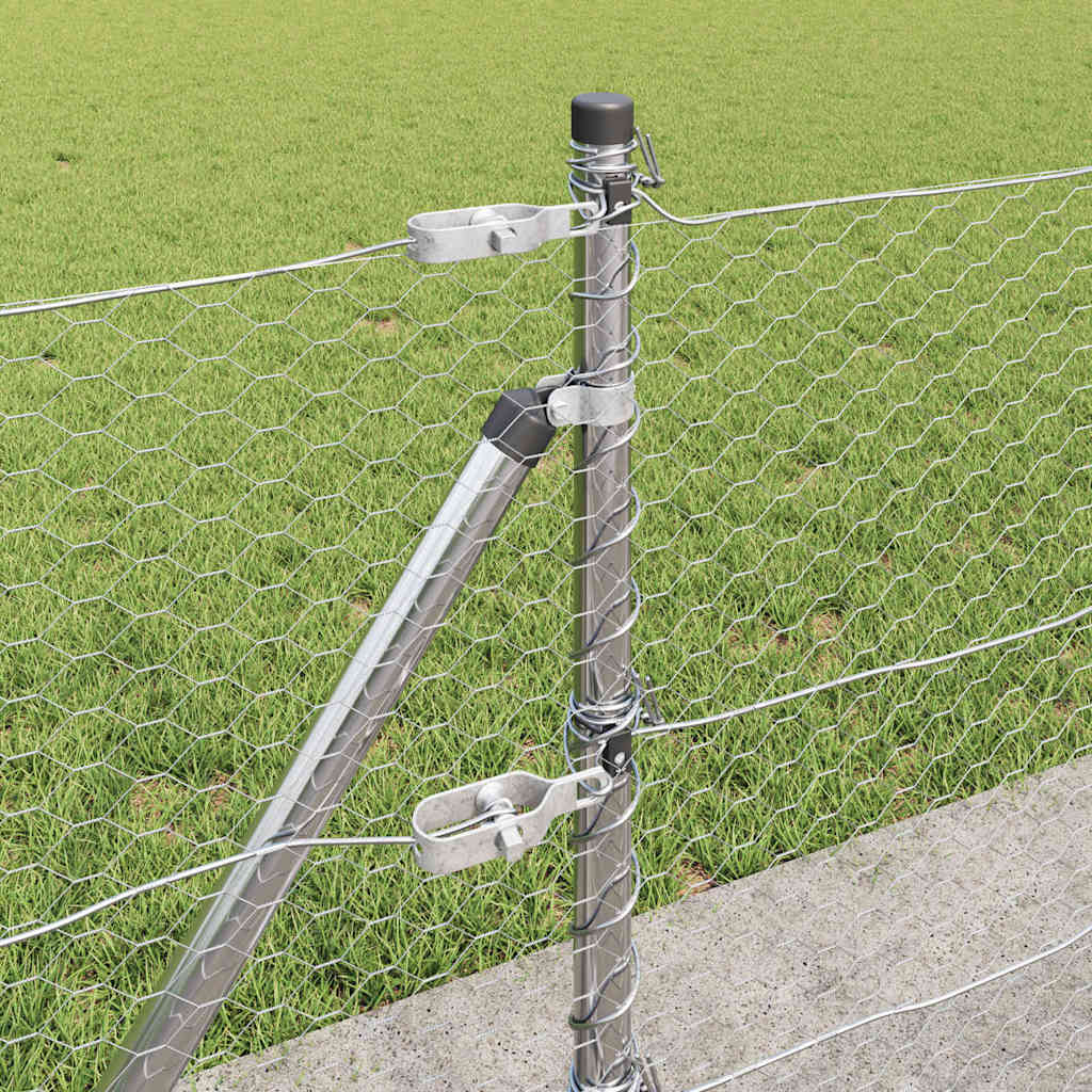 Recinzione esagonale per esterni con base in cemento 25 x 0,5 m