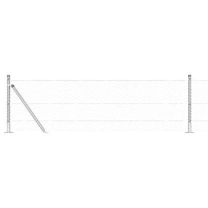 Recinzione esagonale per esterni con base in cemento 25 x 0,6 m