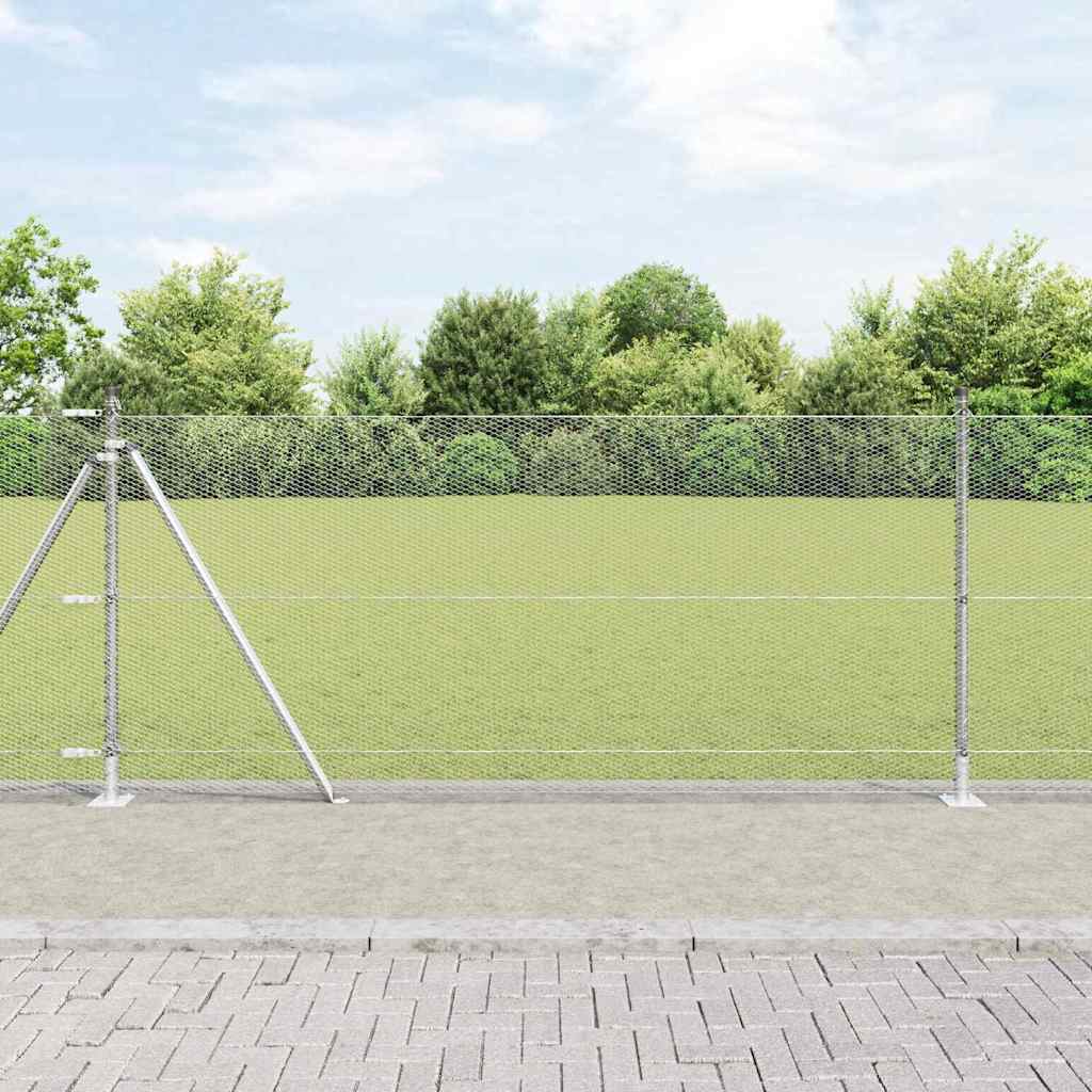 Recinzione esagonale per esterni con base in cemento 25 x 0,8 m