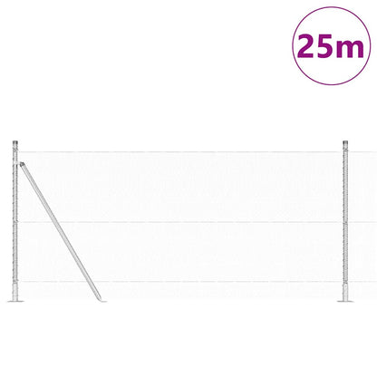 Palo della recinzione Argento 25 x 1 m (rete da 13 mm) Acciaio