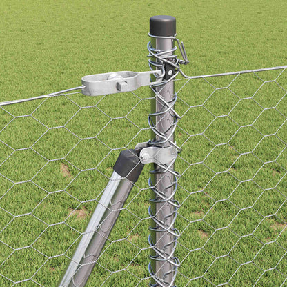 Recinzione esagonale per esterni con base in cemento 25 x 1 m