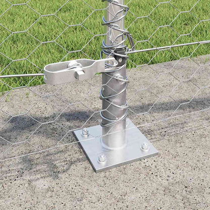 Palo della recinzione Argento 100 x 0,5 m (maglia 36 mm)