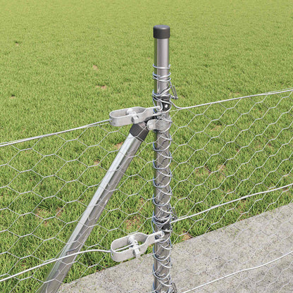 Palo della recinzione Argento 100 x 0,5 m (maglia 36 mm)