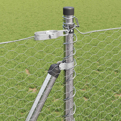 Palo della recinzione Argento 100 x 1 m (maglia da 25 mm)