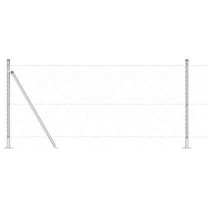 Palo della recinzione Argento 100 x 1 m (maglia da 25 mm)