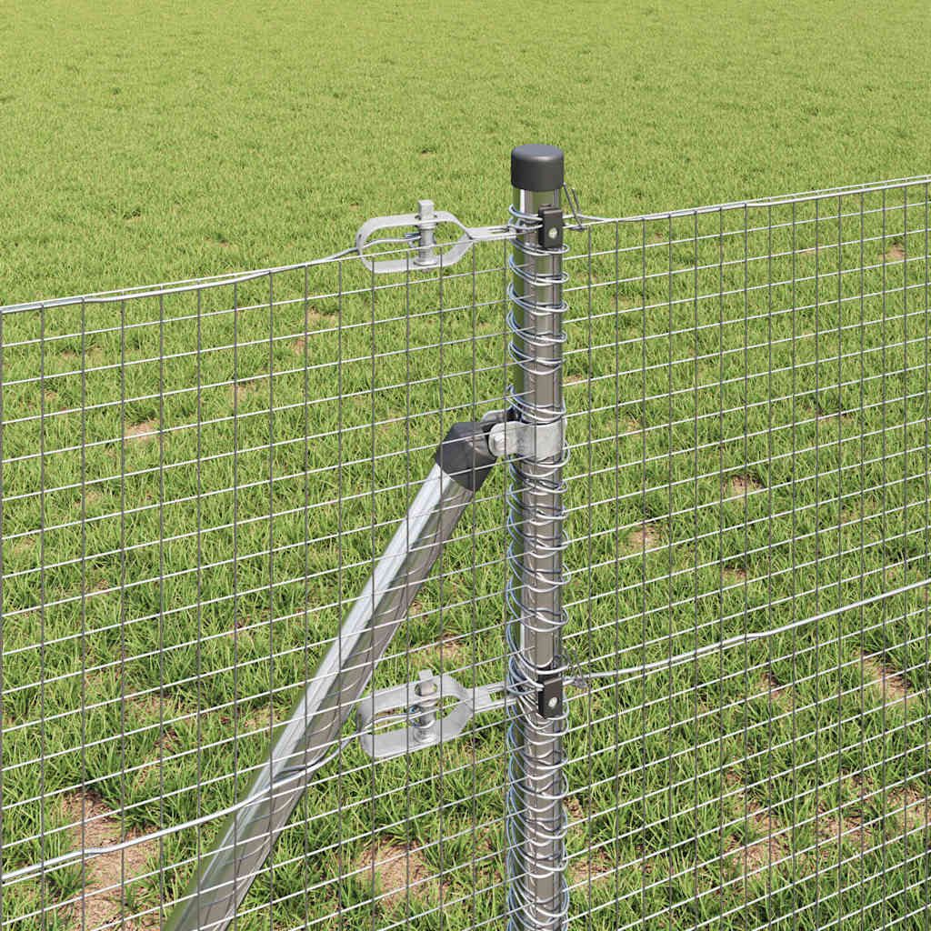 Palo della recinzione Argento 10 x 0,4 m (rete 19 x 19 mm)