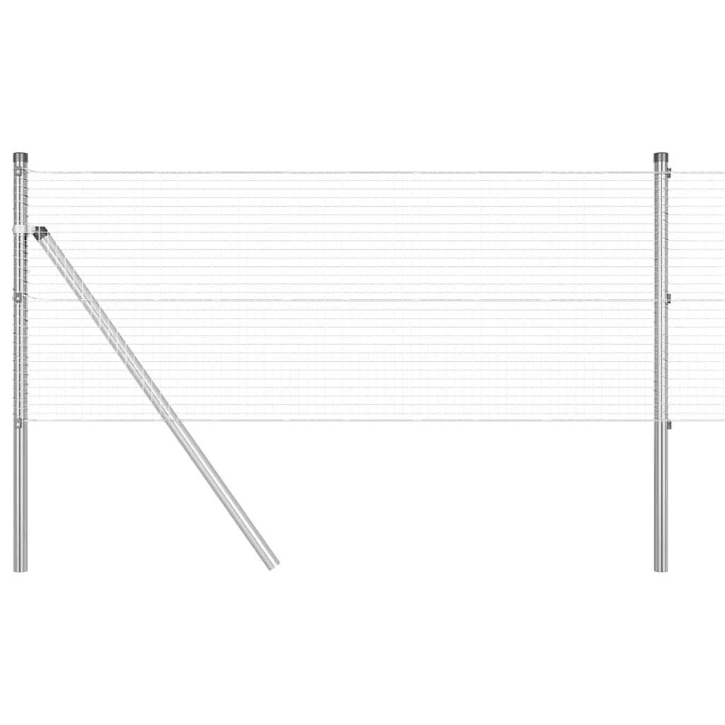 Palo della recinzione Argento 10 x 0,4 m (rete 19 x 19 mm)