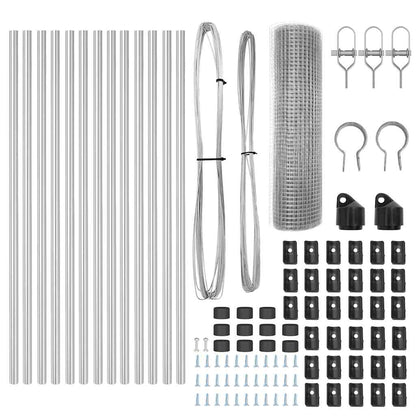 Palo della recinzione Argento 25 x 0,4 m (rete 19 x 19 mm)