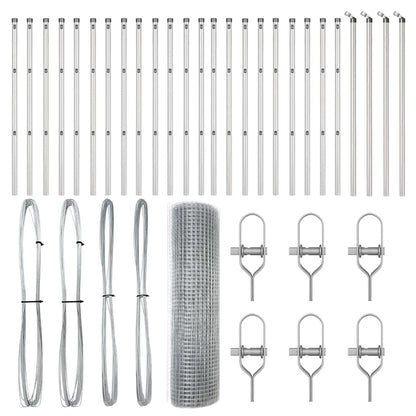 Palo della recinzione Argento 50 x 0,5 m (rete mesh 19 x 19 mm)