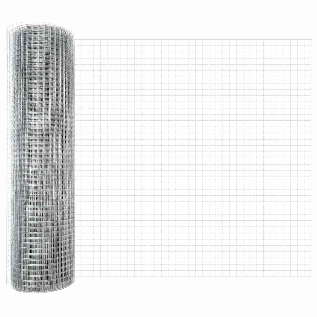 Palo della recinzione Argento 50 x 0,5 m (rete mesh 19 x 19 mm)