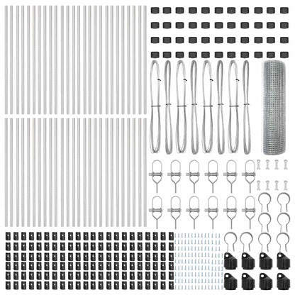 Palo della recinzione Argento 100 x 0,4 m (maglia 19 x 19 mm)