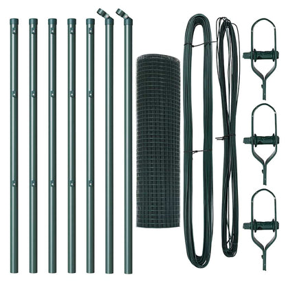 Palo della recinzione Verde 10 x 0,5 m (reticolato 12 x 12 mm)